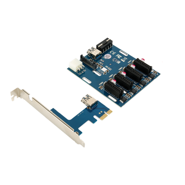 PCI-E 1X to 4-Ports PCI-E 1X Card