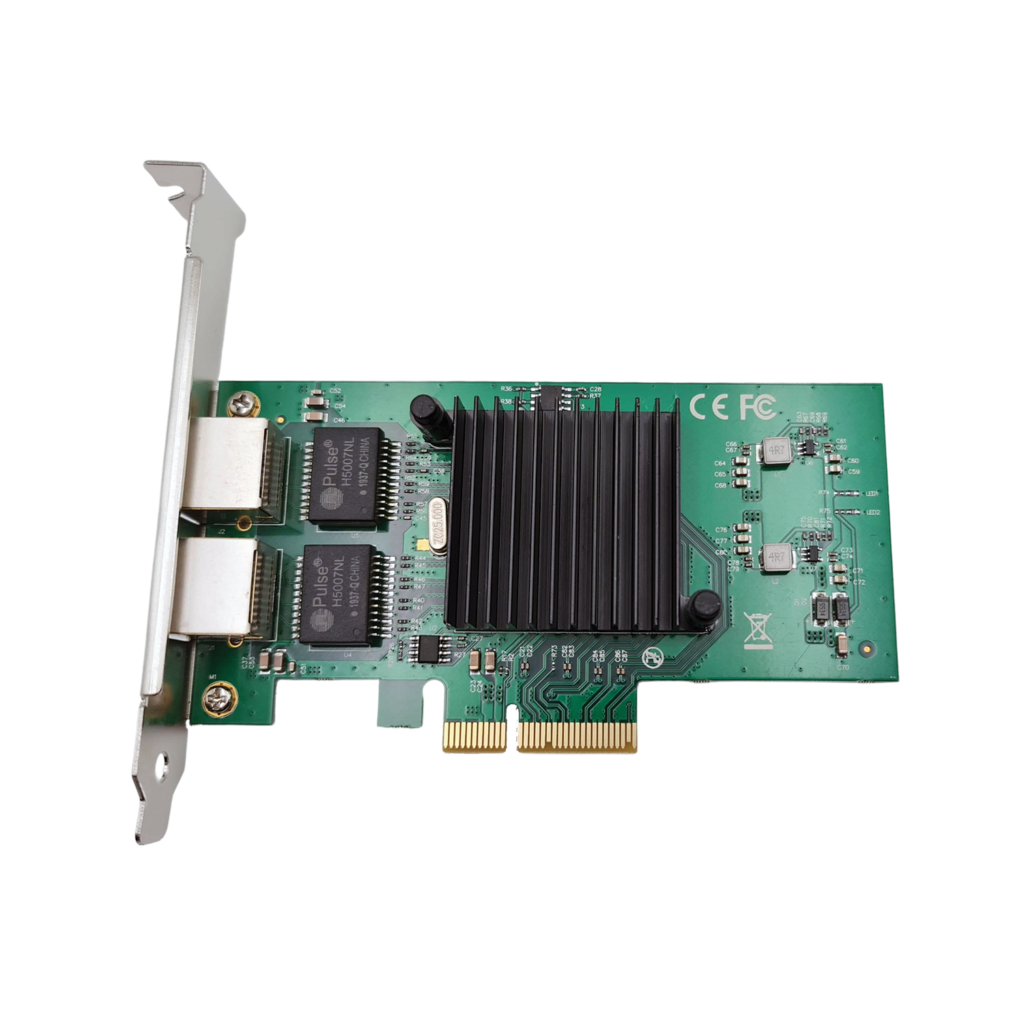 PCIe x4 to 2-Port Gigabit Ethernet Card (Intel 82576 chipset)