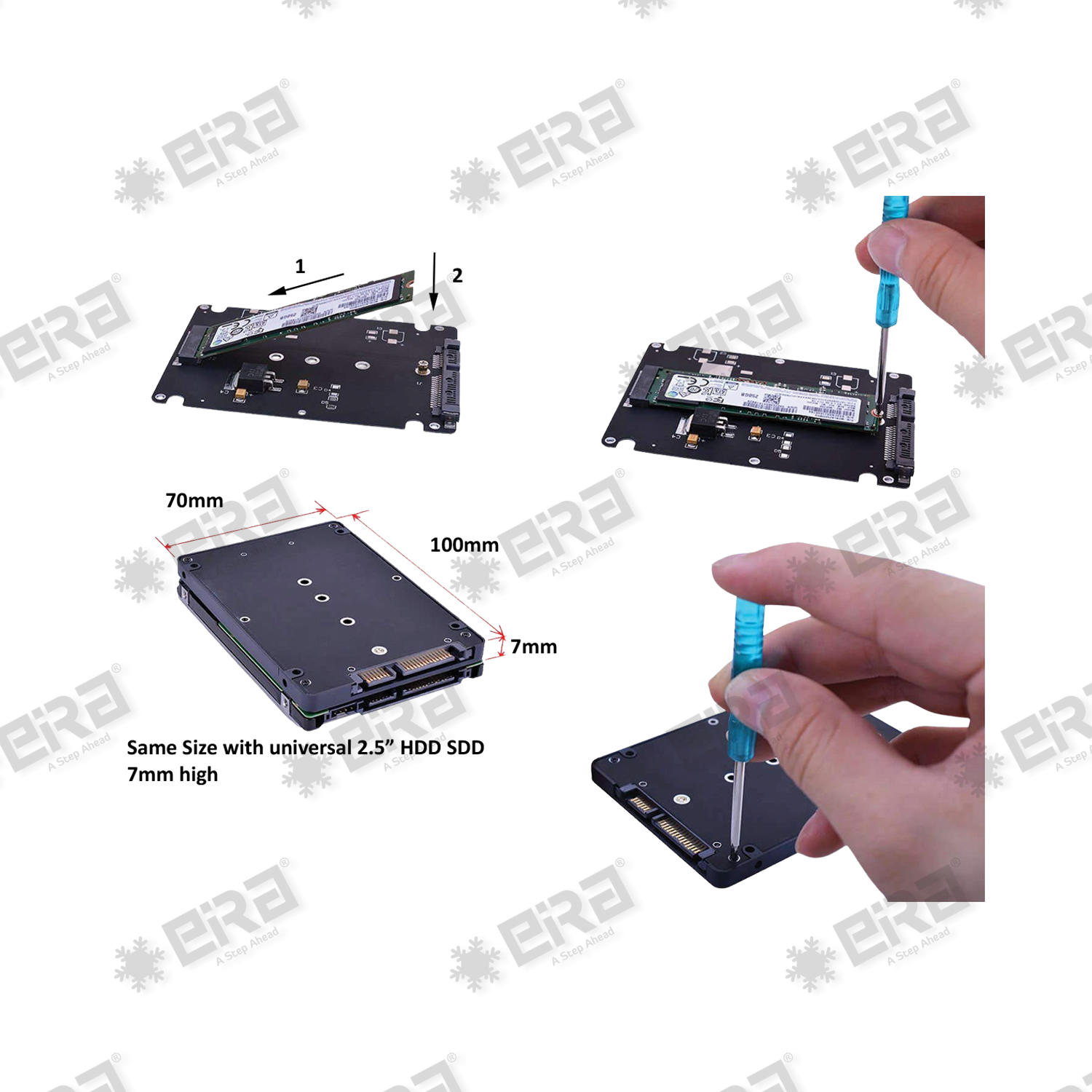 Etzin M.2 SATA Enclosure, M.2 SSD to 2.5 inch SATA Adapter with case,B & M  Key SATA Based NGFF SSD Converter to 2.5 Inch… – Tobo Digital