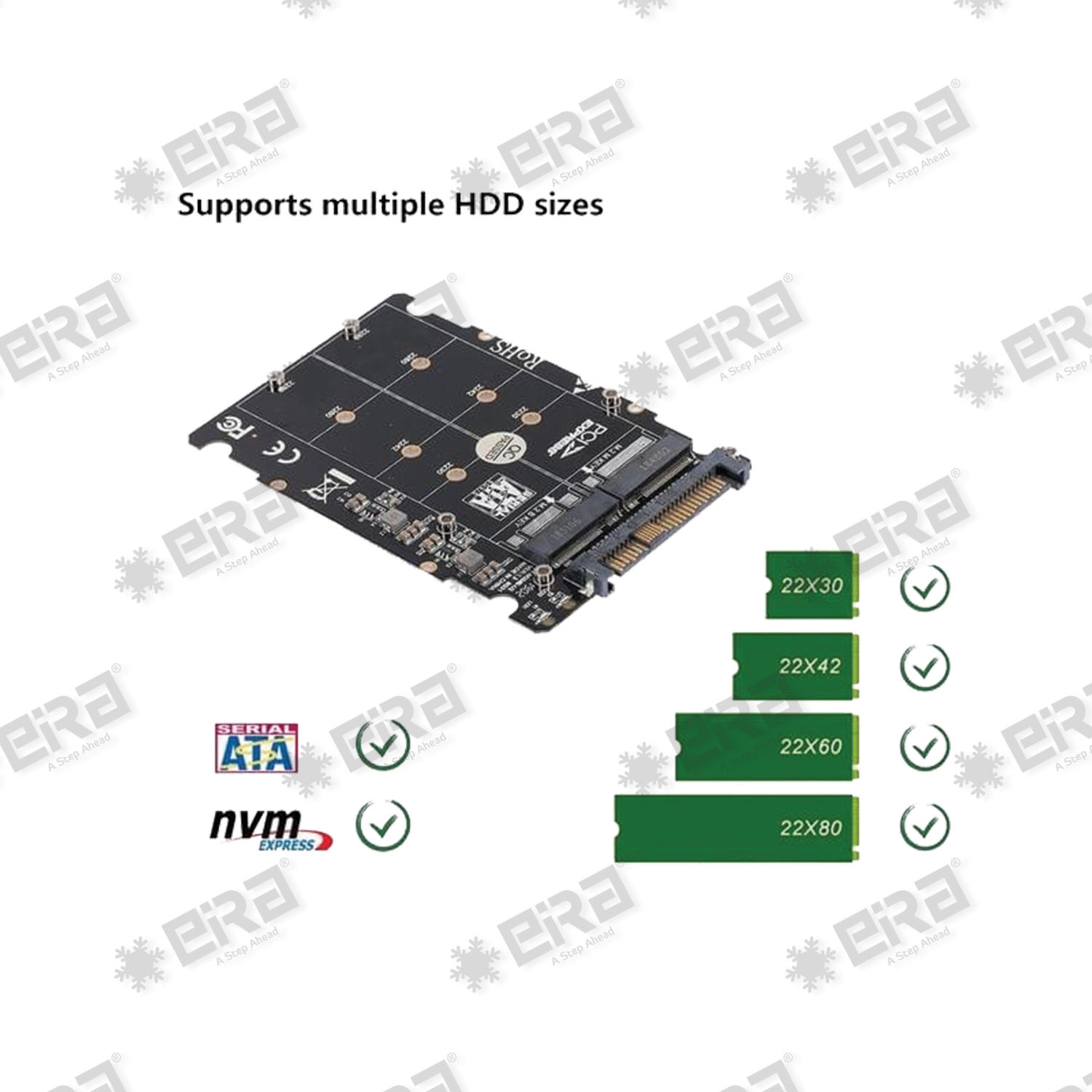 M.2 SSD to U.2 Adapter 2in1 M.2 NVMe and SATA-Bus NGFF SSD to PCI-e U.2  SFF-8639 Adapter PCIe M2 Converter for Desktop Computers