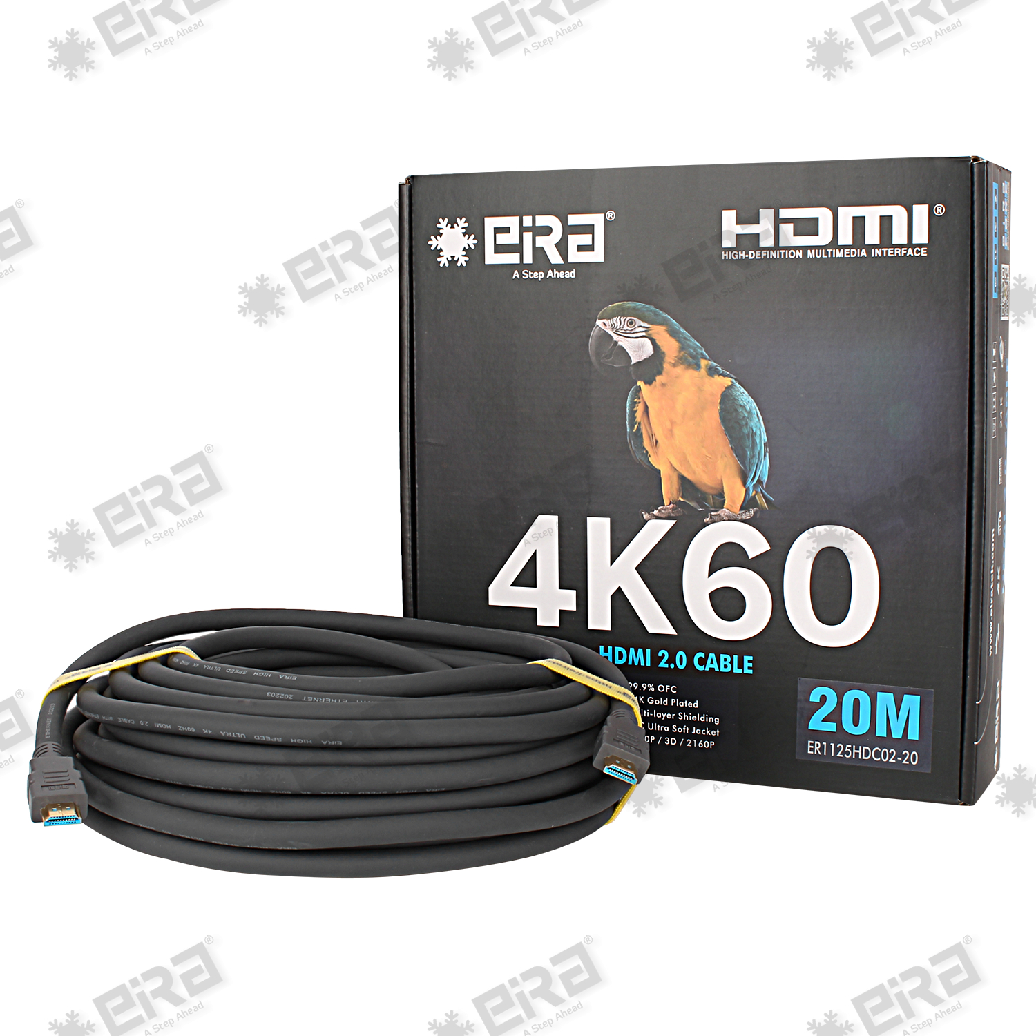 Cable Hdmi 20 Metros Premium Engomado V2.0 4k