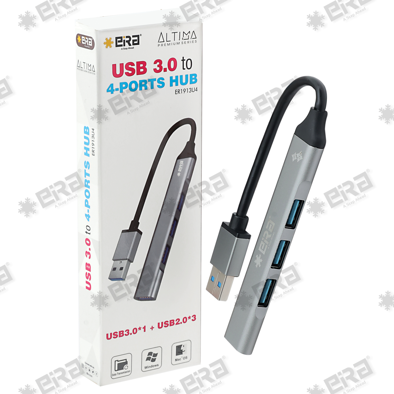 USB 3.0 to 4-Ports Hub (USB3.0*1 + USB2.0*3)