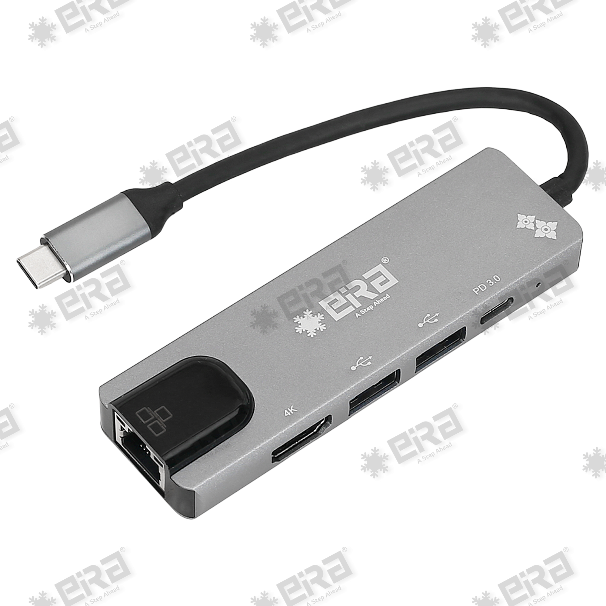 Concentrador USB C USB C a HDMI 4K VGA PD RJ45 Base USB 3.0 de 3,5 mm