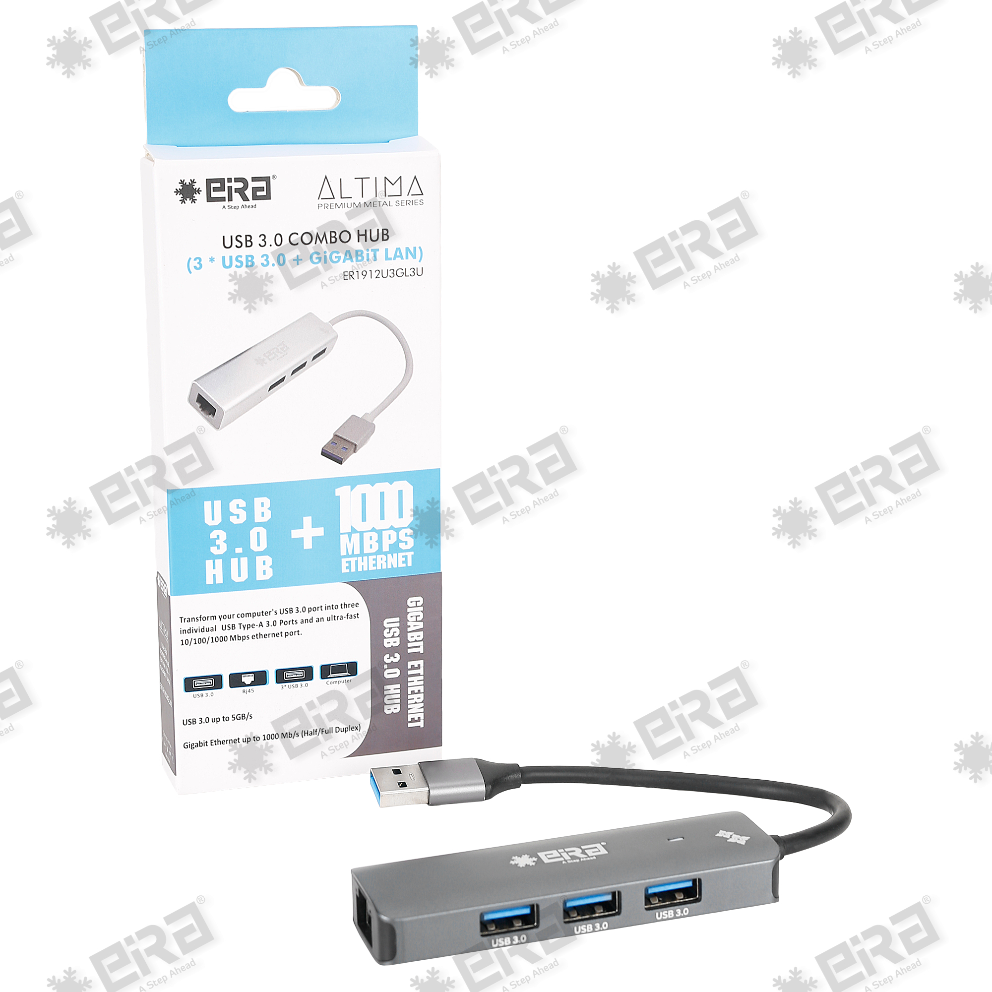 HUB USB 4 PTS 3.0 alta velocidad (5Gbps) - Noga NGH-52
