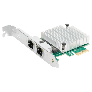 PCIe x1 to 2-Port Gigabit Lan Card (RTL8111H Chipset)