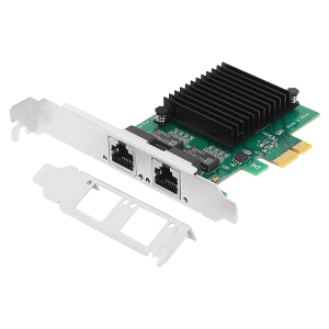 PCIe x1 to 2-Port Gigabit Lan Card (Intel 82571 Chipset)