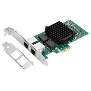 PCIe x1 to 2-Port Gigabit Lan Card (Intel i350-T2 Chipset)