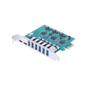 PCIe x1 to USB 3.0 Card (6A+2C ports)